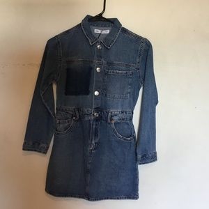 Button up denim dress